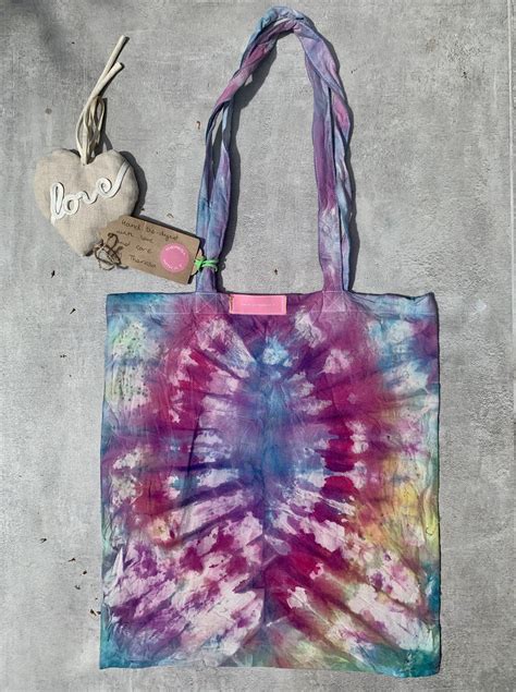 Hand Tie Dyed Tote Bag Made With Love And Care Etsy UK Hand Tie Dye