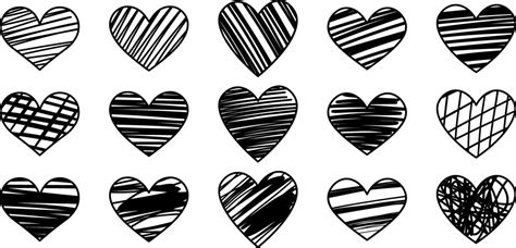 Black And White Heart Pattern Vector Art Icons And Graphics For Free