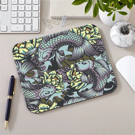 Koi Carp Mousepad Company Rubber Mat Computer Keyboard Pad Cute Mouse