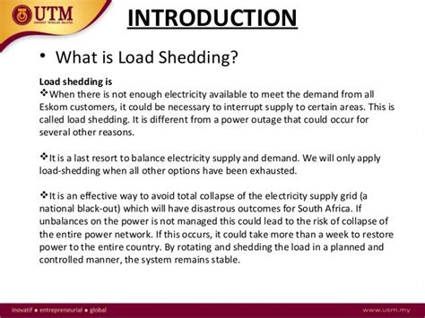 Under voltage load shedding