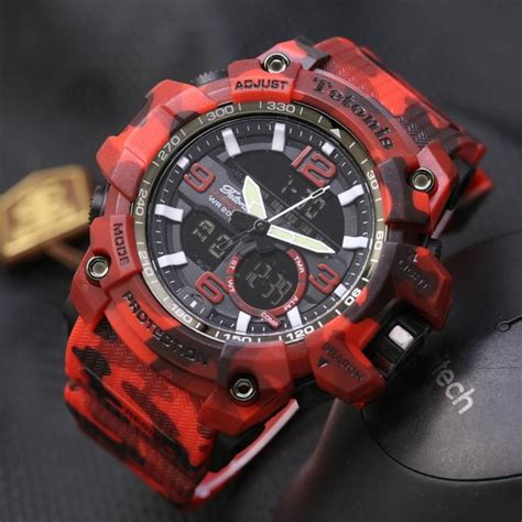 Jual Jam Tangan Sporty TETONIS Military Original Double Time Water