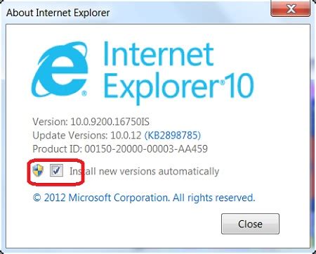 Keeping IE (Internet Explorer) Up To Date