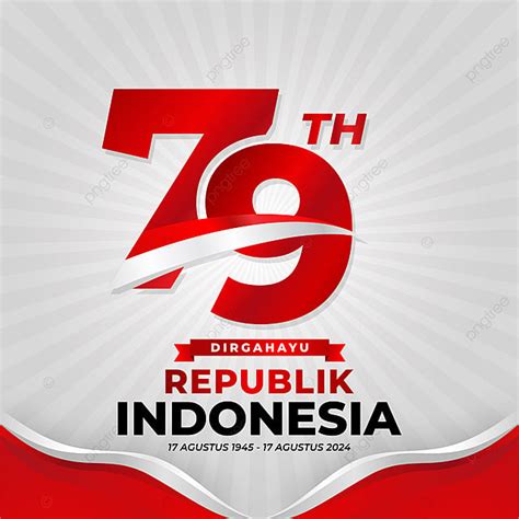 Logo Resmi Hut Ri 79 Tahun 2024 Dengan Teks Hari Kemerdekaan Indonesia Templat Untuk Unduh