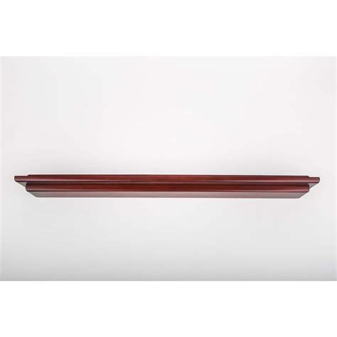 Woodform 48 In W X 45 In D Dark Cherry Mantle Floating Wall Shelf