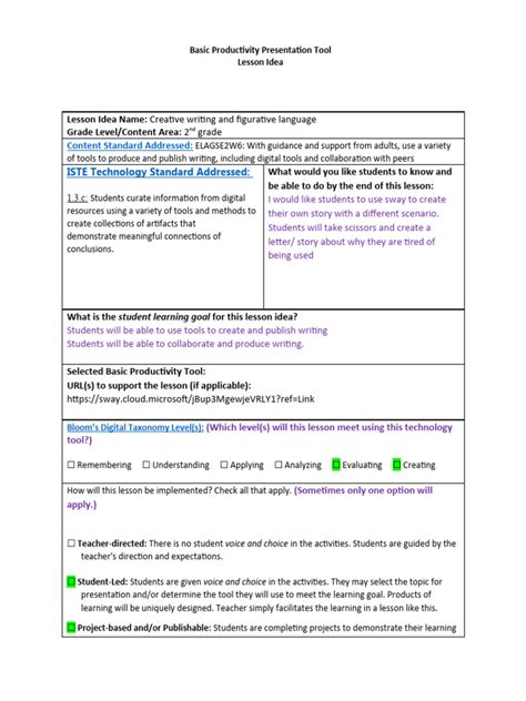 Bpt Lesson Plan Pdf Teachers Learning