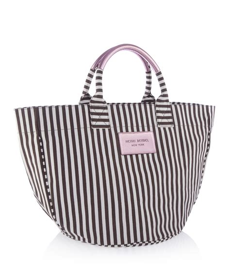 Lyst Henri Bendel Signature Stripe Canvas Tote In Pink