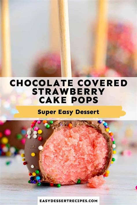 Chocolate Covered Strawberry Cake Pops Artofit