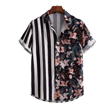 Camisa Masculino De O Floral Listrada Lisa Xadrez Viscose Social