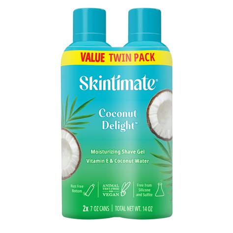 Skintimate Coconut Delight Womens Shave Gel Twin Pack 14 Oz Total Womens Moisturizing Shave