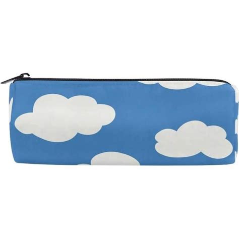 Montoj Trousse Crayons Kawaii Fond Bleu Nuage Blanc Trousse