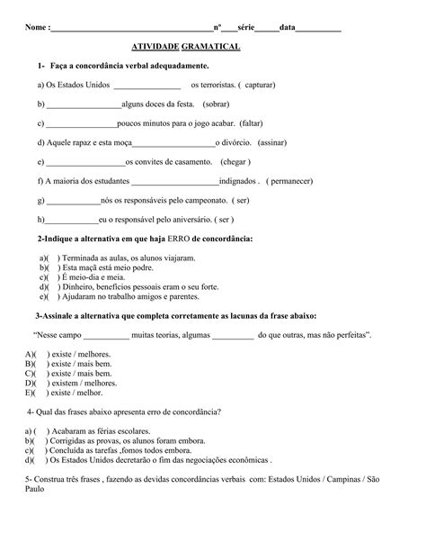 Best 13 Atividade de transitividade verbal – Artofit