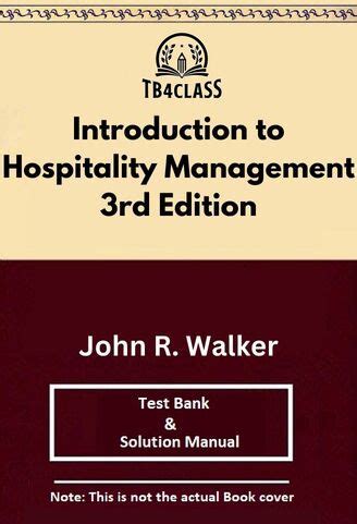 Introduction To Hospitality Management Test Bank