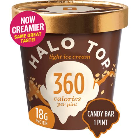 Halo Top Candy Bar Light Ice Cream Pint 16 Fl Oz Other Langensteins