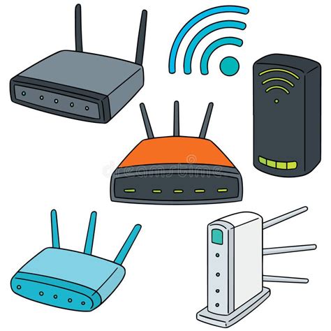 Wireless Router Vector Sketch Stock Vector Illustration Of Block