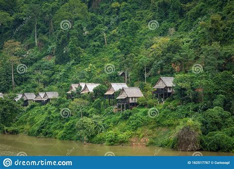 Nam Ou River In Nong Khiaw Village Laos Stock Image Image Of Ngoi