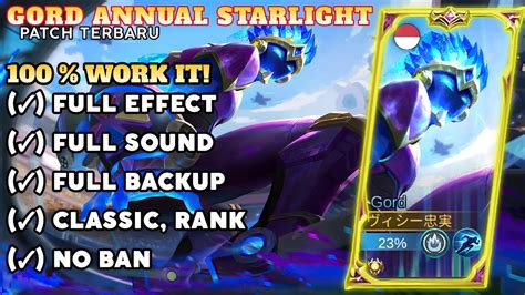 Script Skin Gord Annual Starlight No Password Full Effect And Voice