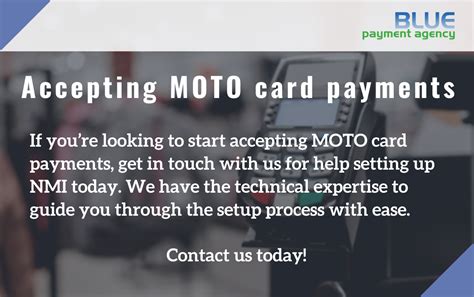 Accepting Moto Card Payments Blue Payment Agency