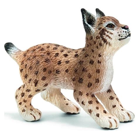 Schleich 14628 Lynx Cub Retired Rare Wild Life Figurine Figure Replica