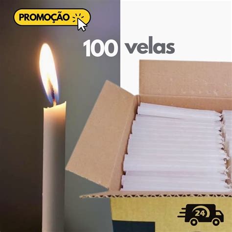 Vela Palito Branca 100 Unidade 16 Cm Shopee Brasil