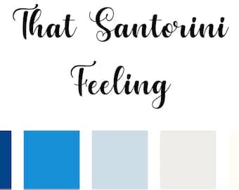 Santorini Color Palette Etsy