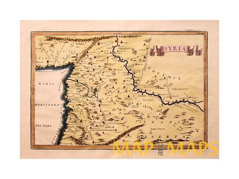 Syria in ancient times old map by Cellarius 1796 | Mapandmaps