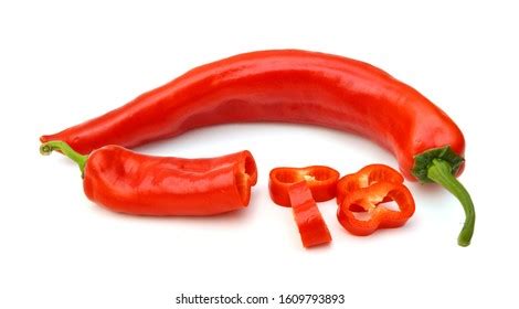 Whole Half Quarter Slices Rocoto Peppers Stock Vector Royalty Free