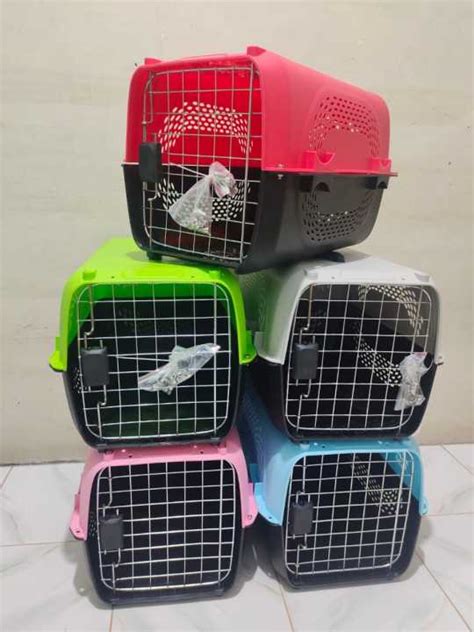 New Pet Cargo Kandang Pet Carrier Portable Kucing Anjing Kandang