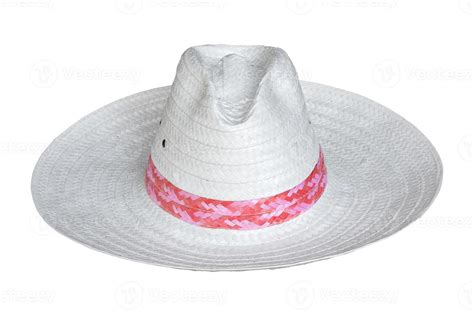 white straw hat isolated on white background with clipping path 22160056 Stock Photo at Vecteezy