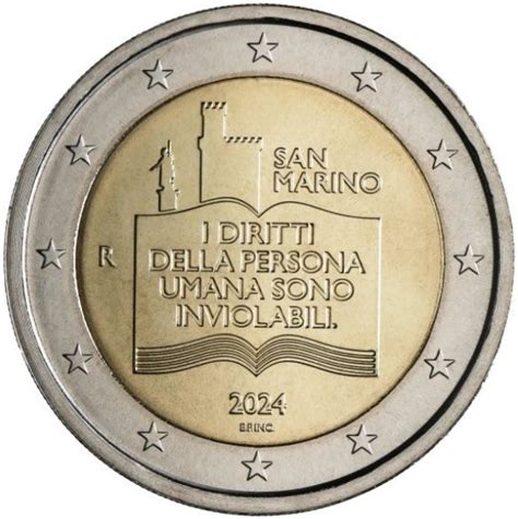 San Marino 2 Euro 2024 50 Jaar Burgerrechten UNC Eurocoinhouse