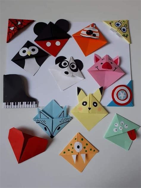 Assorted Origami Animals for DIY Bookmarks