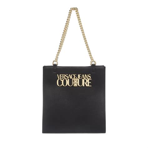 Versace Jeans Couture Logo Lock Black Rymlig shoppingväska