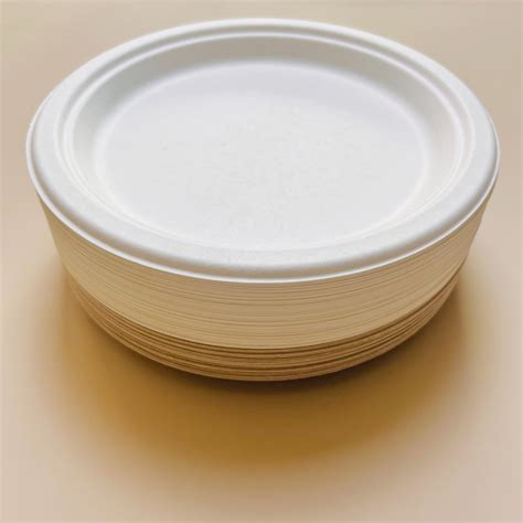 Eco Friendly Disposable Tableware Bagasse Round Plate Eco Friendly