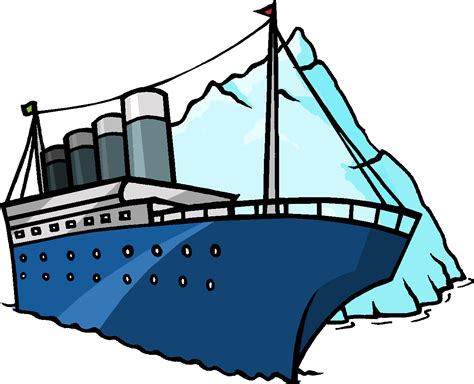 Download Cartoon Titanic Hitting Iceberg | Wallpapers.com