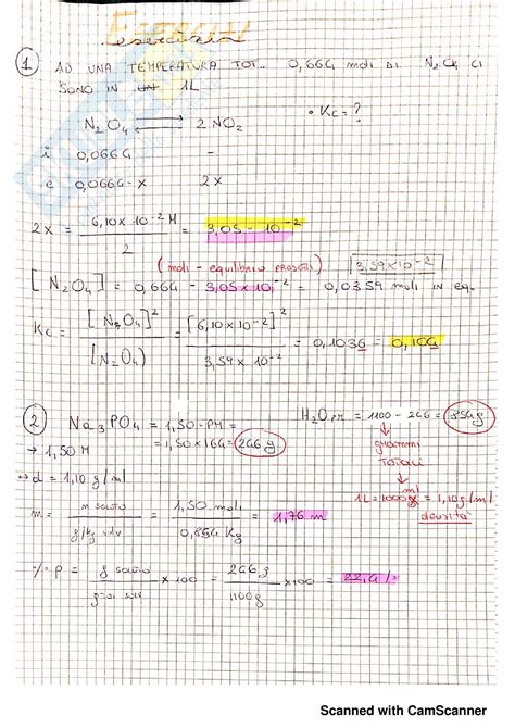 Esercizi Chimica Inorganica