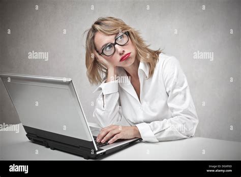 Blonde Woman Glasses Hi Res Stock Photography And Images Alamy