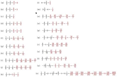 Adição Subtração Multiplicação E Divisão De Frações Exercícios