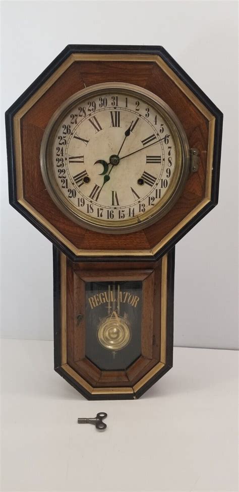 Regulator A Clock Key Wind Wall Clock Runs And Chimes But Needs Some T Antique Price Guide