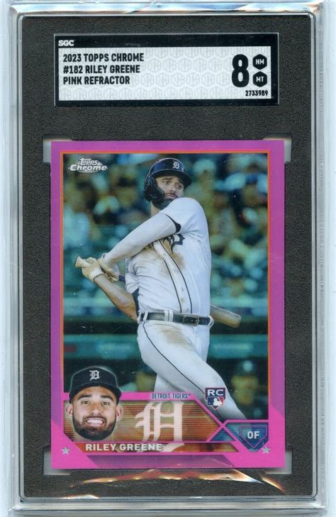 Topps Chrome Pink Refractor Riley Greene Rc For Sale