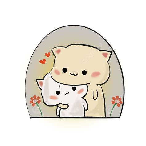 Hugging Art Cats Clip