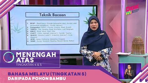 Menengah Atas Bahasa Melayu Tingkatan Daripada Pohon