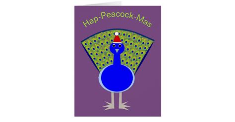 Funny Christmas Peacock Christmas Card | Zazzle