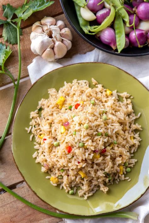 Delicious Fried Rice Ready To Eat For Breakfast Stock Image Image Of