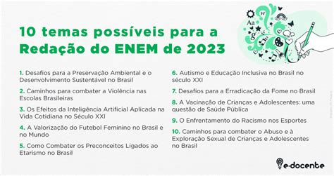 Conheça possíveis temas de redação do ENEM 2023 e docente