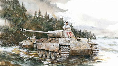 Pictures Tank Pzkpfw V Ausf A Panther Painting Art Military