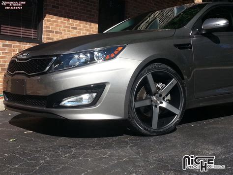 Kia Optima Niche Milan M134 Wheels Black And Machined With Dark Tint