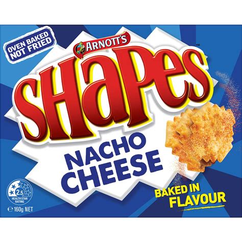 Arnotts Shapes Nacho Cheese Cracker Biscuits 160g Woolworths