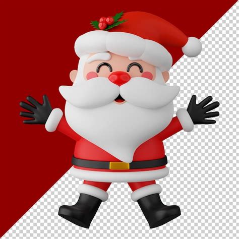 Render 3d Aislado De Santa Claus Archivo PSD Premium