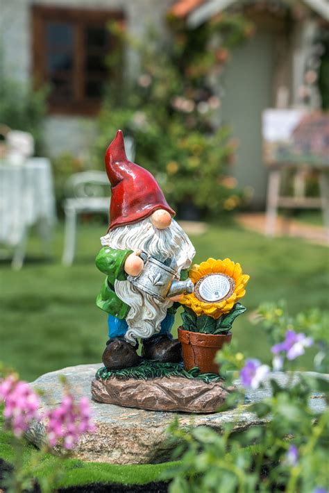 Sunny Sunflower Gnome Garden Gnome Decor Sunflower Garden Gnome Agrohortipbacid