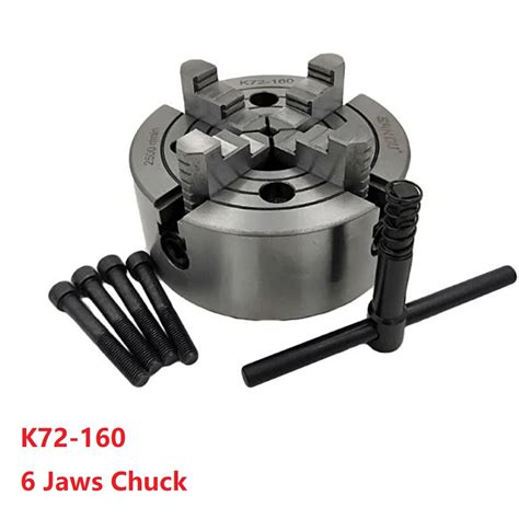 K72 160 4 Jaws Lathe Chuck Reversible Independent With Turning Machine