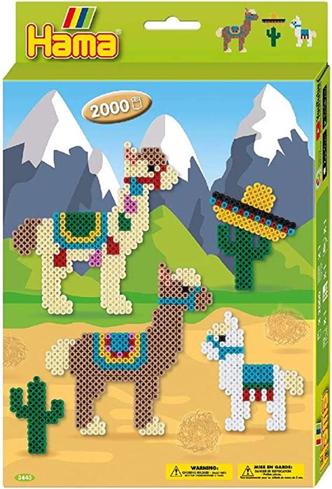 Hama Perlen 3443 Geschenk Set Alpaka Mit Ca 2 000 Bunten Midi